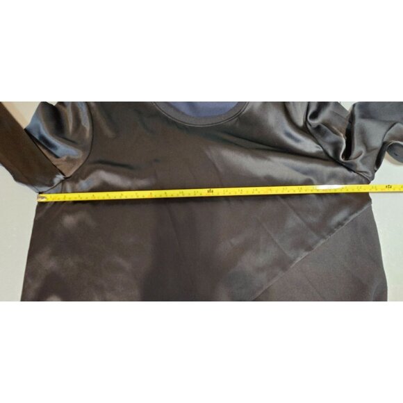 ATM Womens Size XL Long Sleeve Black Stretch Silk Mini Dress NWT - Picture 6 of 14